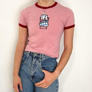 vintage pink ringer tee